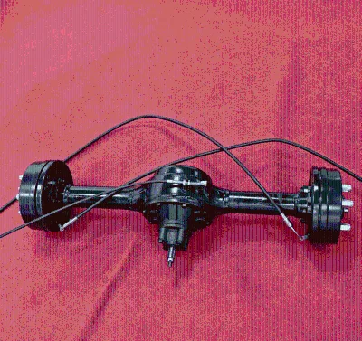Mud-Terrain Anti-Slip Complete Rear Axle Reinforced Locked Differential + Drum Brake Handbrake Agricultural Transporter