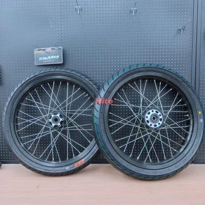 Chrome Supermoto for Talaria XXX MX3 MX4 MX5 Wheels With Silver Rim Supermotos 70/90-17 90/80-17
