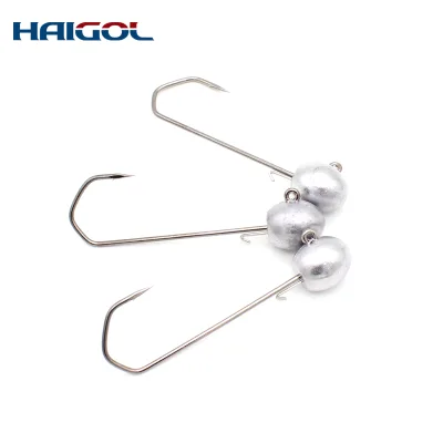 New Shape JIG HEAD 10g 6/0 15g 7/0 for Swimbait Pike Fishing Hooks Weighted JIGS Rig Soft Lure Shad Hook