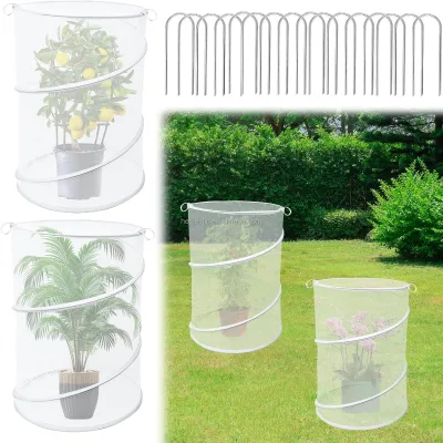 Pop up Plant Cover with Ground Stakes Garden Frost Protection Plant Protection Cover