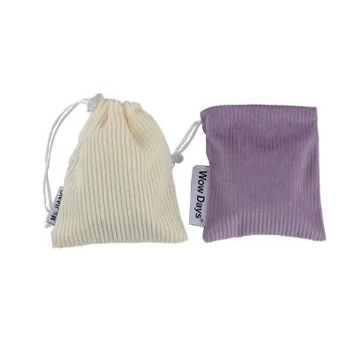Customizable Luxury Cotton Jewelry Pouch with Gold Hot Stamping Square Shape Portable Design for Jewelry Storage