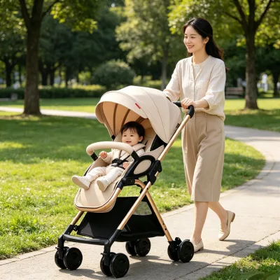 JXB Hot Sales Two-way Push Durable Cross Country Baby Buggy with Four Wheel Shock Absorption