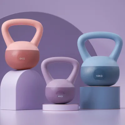 PVC Cast Iron Sand-filled Kettlebell Custom-Durable Fitness Equipment Compact Portable Easy Use Multiple Weight Options