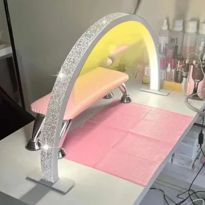 Hot Selling Nail Table Lamp Led Half Moon Retractable Lightness Beauty Lights for Nail Salon