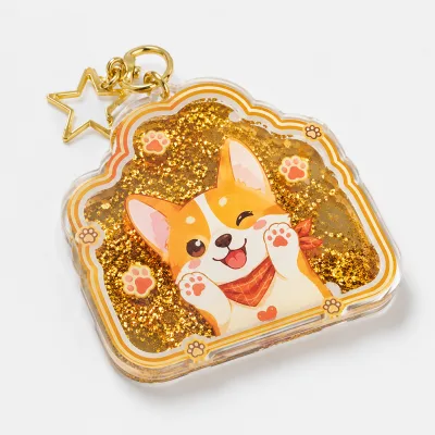 Wholesale Personalized Custom Bags, Liquid Oil Floating Thickened Quicksand Liquid Keychains