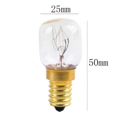 Oven Bulbs E14 15W/25W Warm White Oven Cooker Lamp Heat Resistant Light Bread Machine 220-230V 300 C Oven Bulb