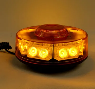 Wholesale 12-24V PC Lens Power Led Safety Strobe Beacon Light,Magnetic Amber Mini Emergency Warning  Light bar