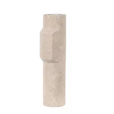 Modern Simple Marble Yellow Cave Stone Creative Geometric Flower Vase for Home Christmas Decoration