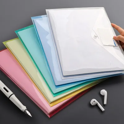 Custom Thickened Envelope Folder Snap Closure PP 10 Pcs/pack