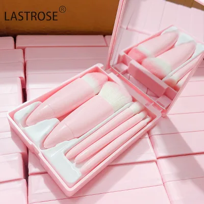 Private logo Makeup Brush Set With Mirror case Wholesale Travel Size Cosmetic Brushes Sets Powder Eyeshadow Brush Kit
