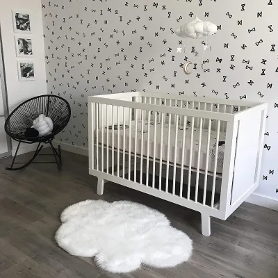 Fluffy Sheepskin Shag Carpe Super Soft Rug White Faux Fur Bedside Area Rug