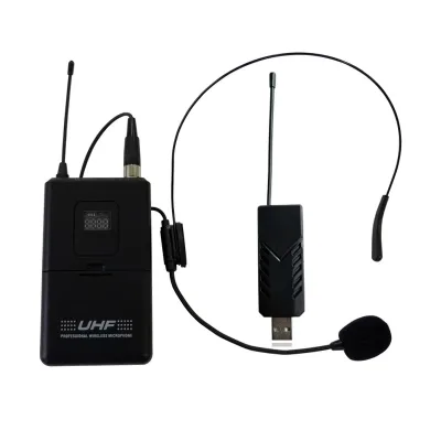 XTUGA U-200 Activation-free Wireless Lapel Headphone Microphone with Sound Card USB Inalambrico for Interview Teaching
