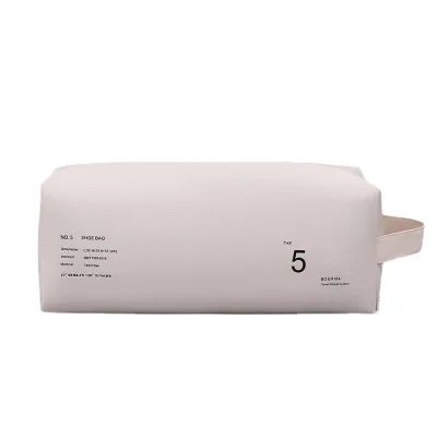 High Quality Custom Logo Oxford Polyester Waterproof Durable Reusable Outdoor Portable Travel Sports Shoes Storage Bag Zipper