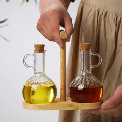 High-borosilicate Glass Oil Dispenser Heat-resistant Non-stick Modern Minimalist Design Model AL9; Kitchen-grade Soy Bottle;