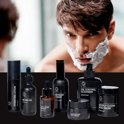 Hot Sale Organic Private Label Facial Skin Care Men's Skin Skincare Daily Cleansing Moisturizing Men SkinCare Kit Products