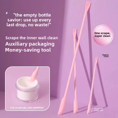 Cosmetic Scooper Silicone Spatula Lotion Creams Skincare Liquid Foundation Mini Jar-Saving Tool Handy Little Spoon Made China