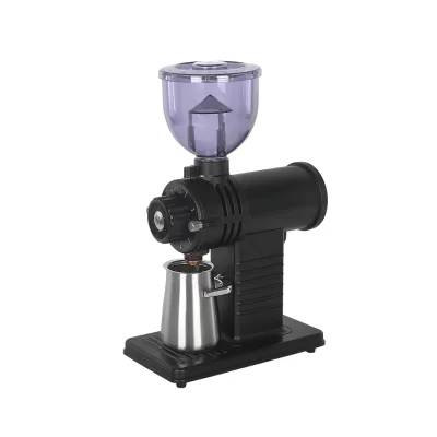 Electric Coffee Grinder Stainless Steel Italian Coffee Beans Grinding Machine Adjustable Speed 200W Home Commercial Use