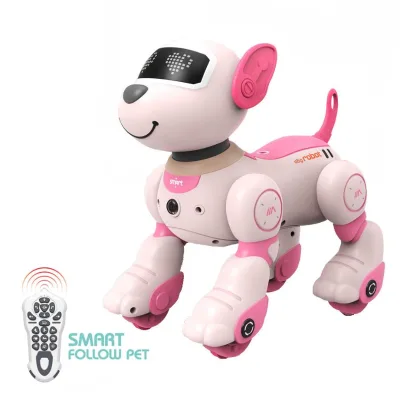 2nd Gen Smart Voice Control Robot Dog 2.4GHz Remote Control Interactive Stunt Puppy with Touch Sensing & Auto Follow for Kids