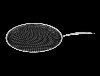 Diamond Shield Cookware 13" Griddle Pan 304 Stainless Steel with Ceramic Coating Stay Cool Handle Induction Ready