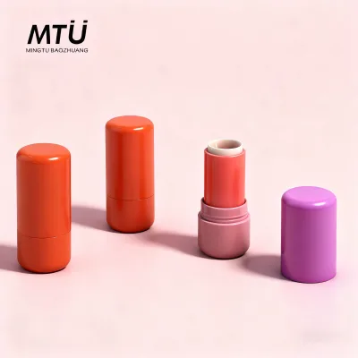 Wholesale High Quality 6g Lipstick Tube Screw Cap Customizable Design Food-Grade Plastic OEM/ODM Service Bulk Order Mingtu