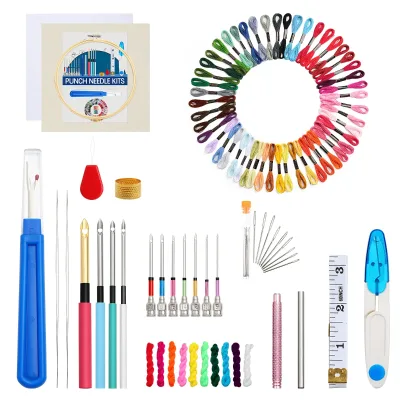 High Quality Cross Stitch Kit Embroidery Starter Kit for Starters Beginners with Tools and Intructions Punch Needle