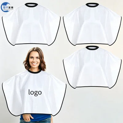 Short Waterproof Hair-dyeing Apron Shaving Apron for Beards Short Unisex Apron for Hairdressing Salons with Custom logo