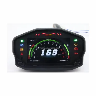 Universal Speed Meter Motorbike LCD TFT Speedometer 12000RPM 6 Gear Backlit Tft Digital Speedometer for Motorcycle 2 4 Cylinder