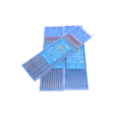 WT20 TIG Welding Tungsten Electrode 2% Thoriated Red Tip Tungsten Rod for TIG Welding 10Pcs/Box