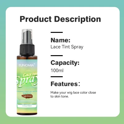 Strong Hold Organic Herbal Hair Spray with Heat Protection for Curly & Dry Hair Medium Brown Color