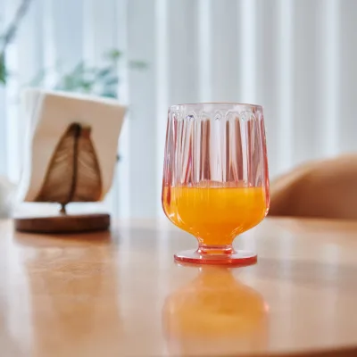Custom Color Thick Plastic Wine Glasses and Water Tumbler Cups Modern Design for Party Occasions