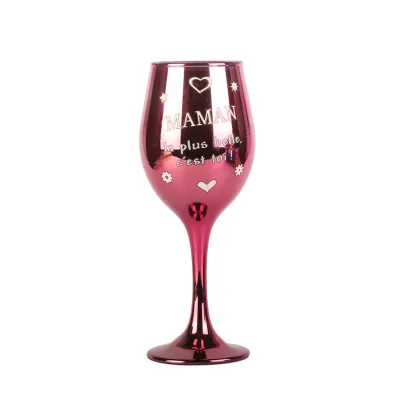 electroplated crystal wine glass vintage copper wine golbet decoration stemware