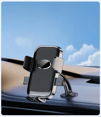 Portable Mechanical Car Phone Stand Rotate Retractable Dashboard Mount Waterproof Clip Compatible Motorola Box Package Included