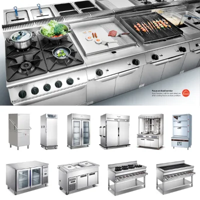 Commercial Kitchen Equipment and Interior Design Stainless Steel Restaurant Cafe Bakery Complete Solution