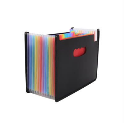 Accordion File Organizer A4 Letter Size Desktop 12 Pockets Expanding File Folder with Cover Plastic Colored Portable File Folder