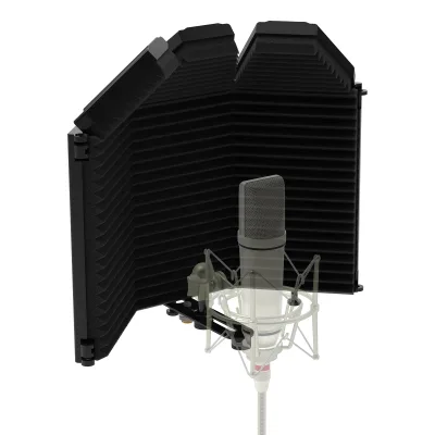 Factory Sale Microphone Foam Cover Foldable Vocal Booth Studio Microphone Stand Isolation Shield