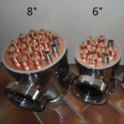 Spirit Distillation Sanitary Red Copper Sight Glass of Alcohol Distiller Column Fittings Reflux Tee