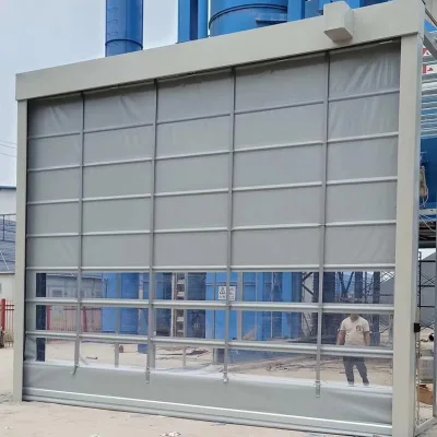 Wuxi PVC Soft Stacking Door Modern Industrial Design Wholesale Intelligent Lifting Dust Windproof Roller Curtain Lifting Door