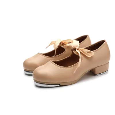 Wholesale OEM Cheap Girls Boys Soft Tap Shoes Premium Quality Professional Dancer Customizable Easy Strap Patent