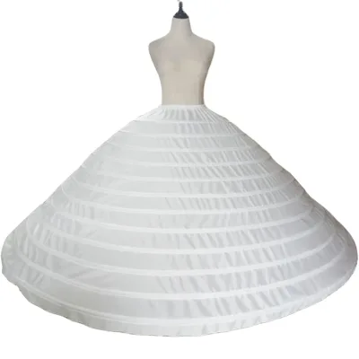 Large White 12 Steel Ring Wedding Dress Petticoats 180cm Diameter Puffy Skirt Ruffle Underskirt New Wedding Accessories