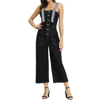 Fashion Trend Women's Overalls, Denim Women's Pants, Washed, High Quality