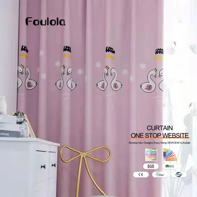 Factory Supply High Quality Embroidery Blackout Ready Made Window Curtains for Living Room