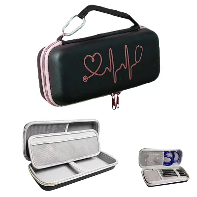 Premium Stethoscope Case with Divider Mesh Pocket Eva Hard Stethoscope Case for Nurse Accessories