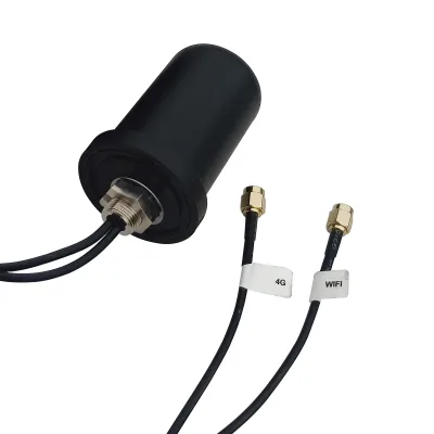 Baufengue 25W Hyperbolic WiFi Antenna Twin Cable Radio Antenna with SMA-Male Connection for 2G 3G 4G Boost for Communication