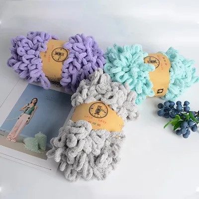 Wholesale Cynthia 100g No Needles No Hook Finger Crochet  Chunky Soft Baby Blanket Bulky Loop