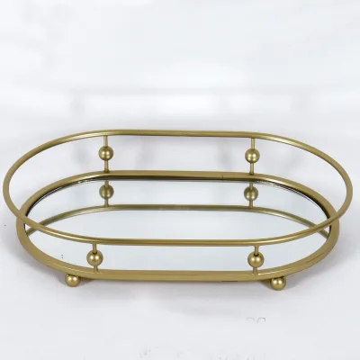 Decorative Tray Interior Modern Nordic Mirror Tray Living Room Accessories Luxury