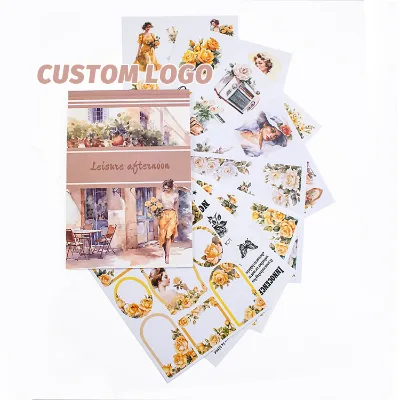 Custom Die Cut Sticker Book for Adults Full Color Printing Personalized Journal Scrapbook Decoration Stickers