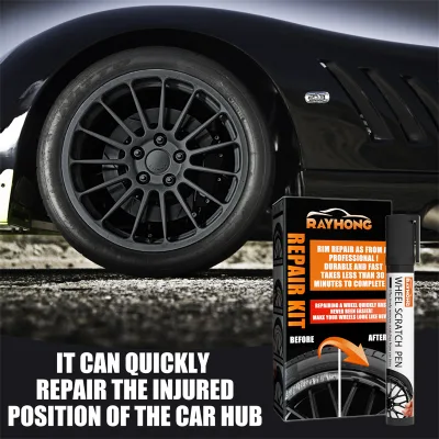 Rayhong Wheel Hub Scratch Repair Kit Dustproof Scratchproof Wheel Scratch Pen Masking Tape Sponge Wipe Wet Dry Paper Set