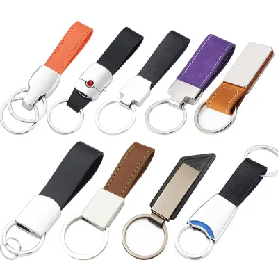 Custom Logo Keychain Personalized Metal Engraved Key Ring Business Gift for Promotional Use