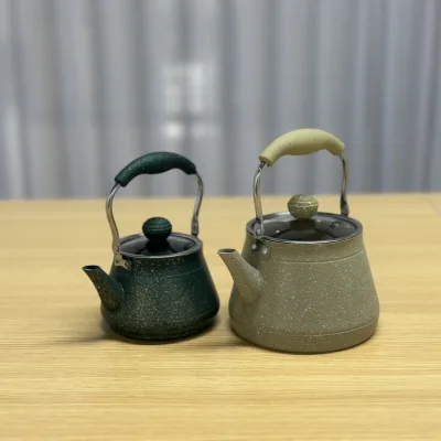 Portable Tea Kettle Stove Burners Water Heating Kettle 1L 1.5L 2L Household Tea Pot Marble Non-stick Cookware