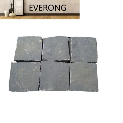 Black Basalt Cubes Stone Natural Split Bricks for Garden and Square Pavings